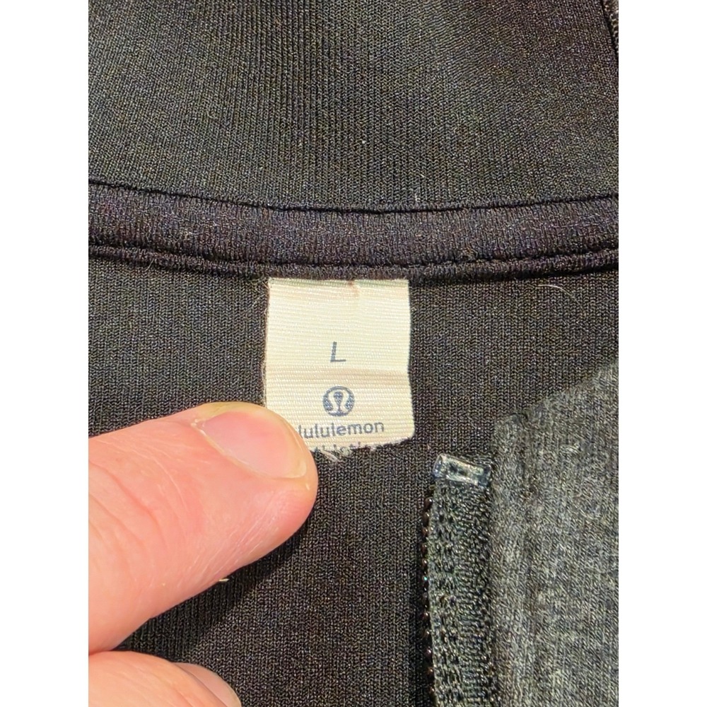 Lululemon Mens Large 1/2 zip Oversized scuba hoodie dark gray - Picture 2 of 7